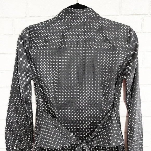 Untuckit for Her Black & White Dotted Long Sleeve Dress Women's Size 0 - Picture 5 of 10
